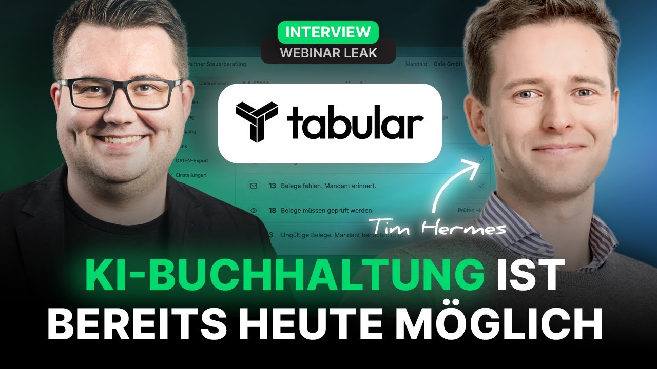KI-Buchhaltung ist bereits heute möglich (Interview mit Tim Hermes - Tabular)