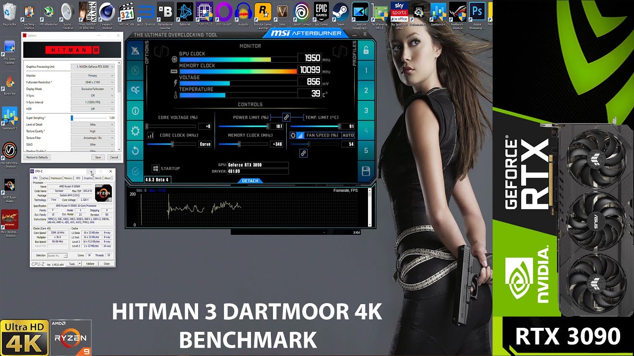 Hitman 3 4K Maximum Settings Dartmoor Benchmark | RTX 3090 | 5950X