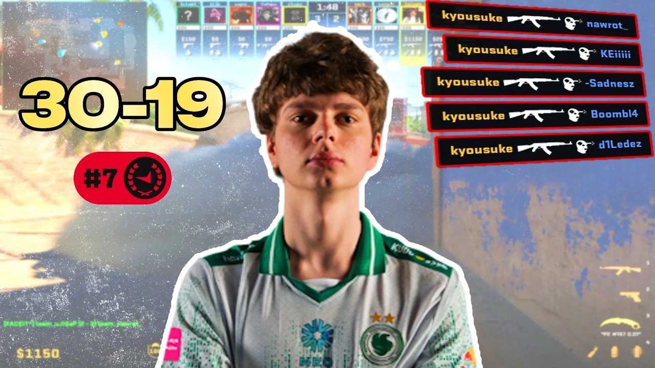 kyousuke 30 убийств против Boombl4 на Mirage | EU FACEIT POV