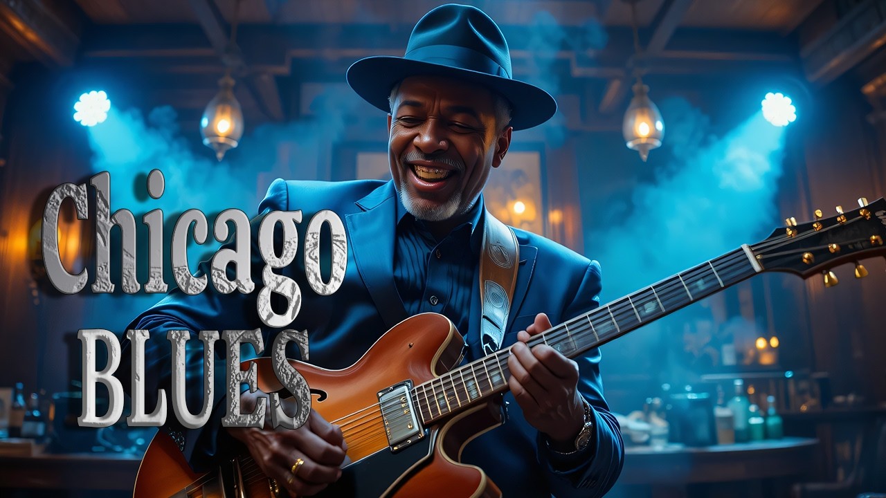 Soulful Guitar Blues – Relaxing Chicago Blues for Late-Night Relaxation