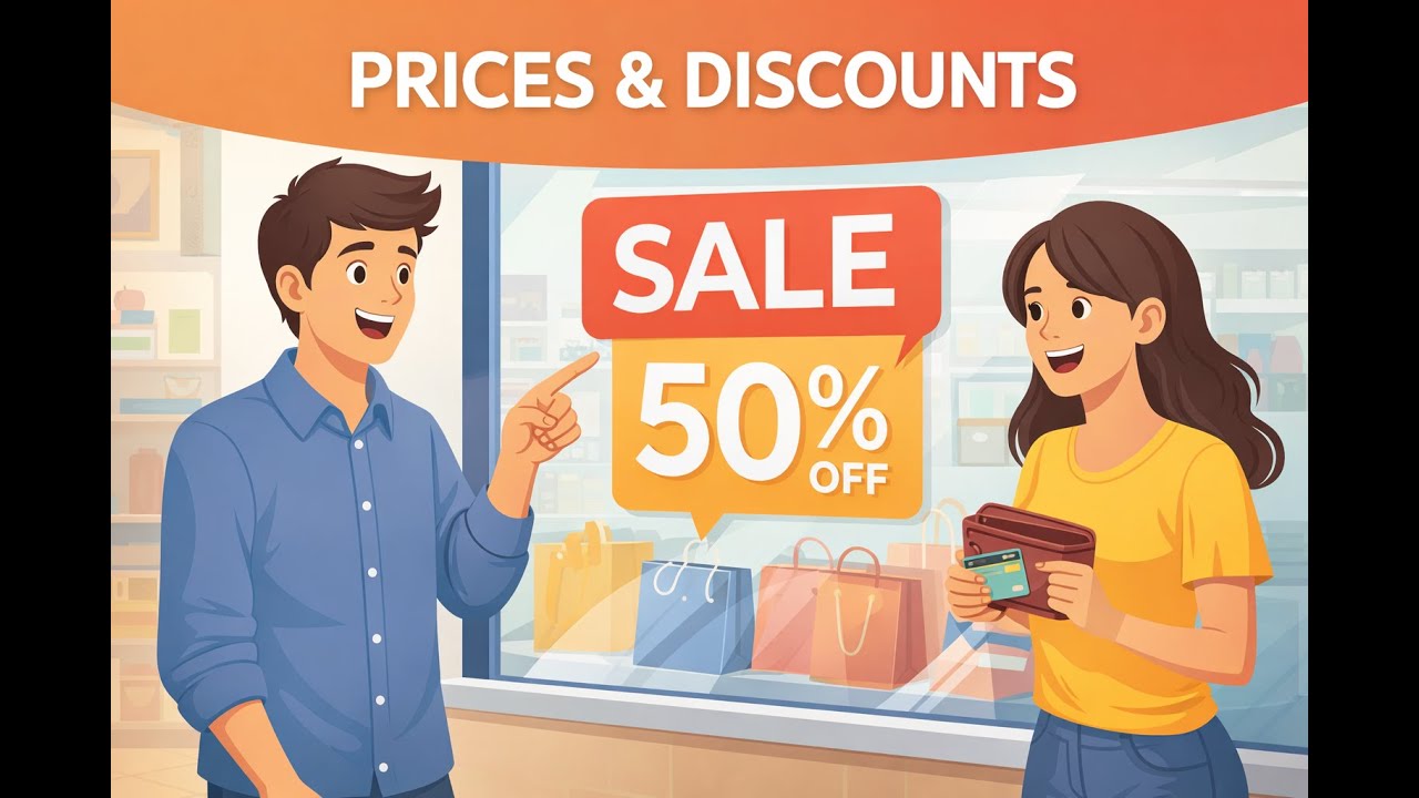 Shopping in English: Clothes, Prices & Discounts 🛍️👗