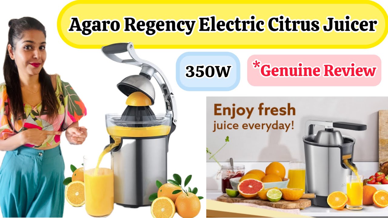 How to use Agaro Regency Electric Citrus Juicer 350W, 650ml l Best Electric Citrus Juicer