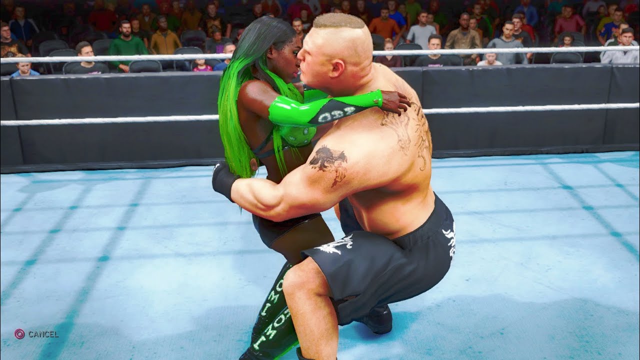 WWE 2K20: Naomi vs Brock Lesnar 2, One Fall Intergender Wrestling