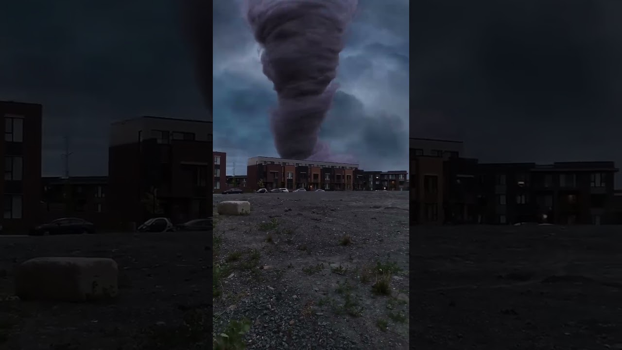 Tornado with lightning,hurricane#viral #life #shortsviral