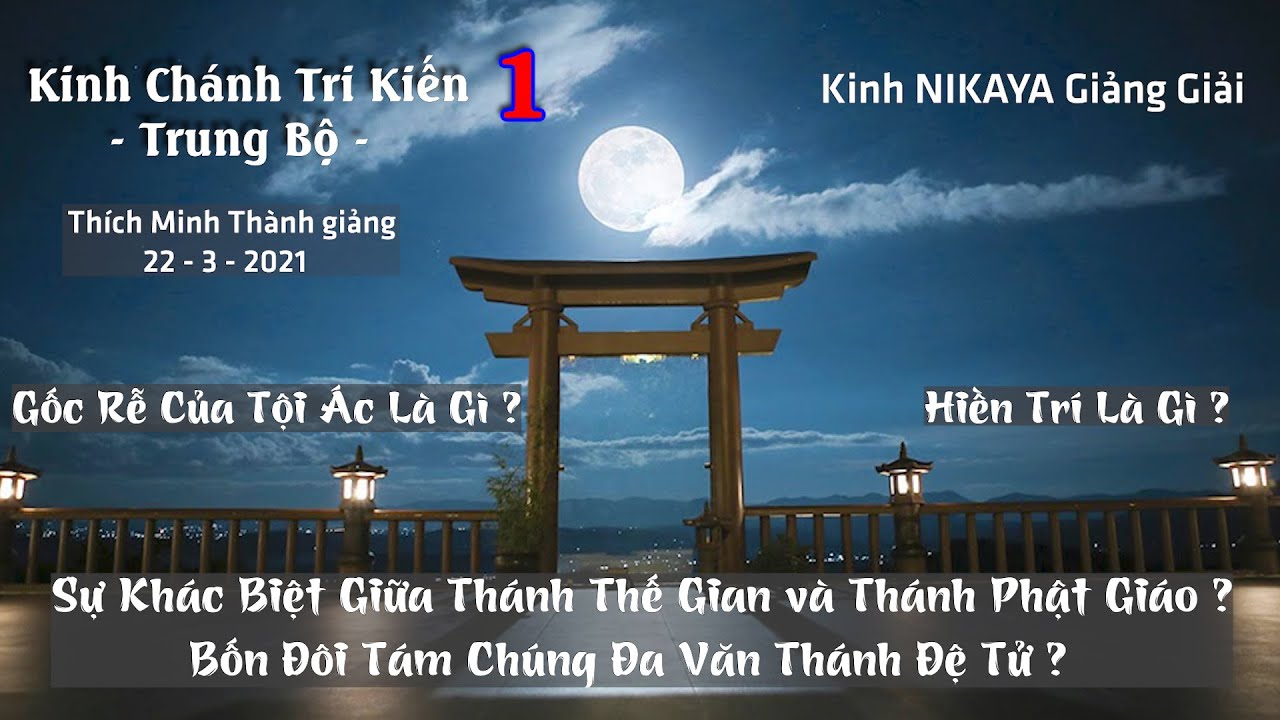 Kinh NIKAYA Giảng Giải – Gốc Rễ Của Tội Ác Là Gì ? Kinh Chánh Tri Kiến 1 – Trung Bộ