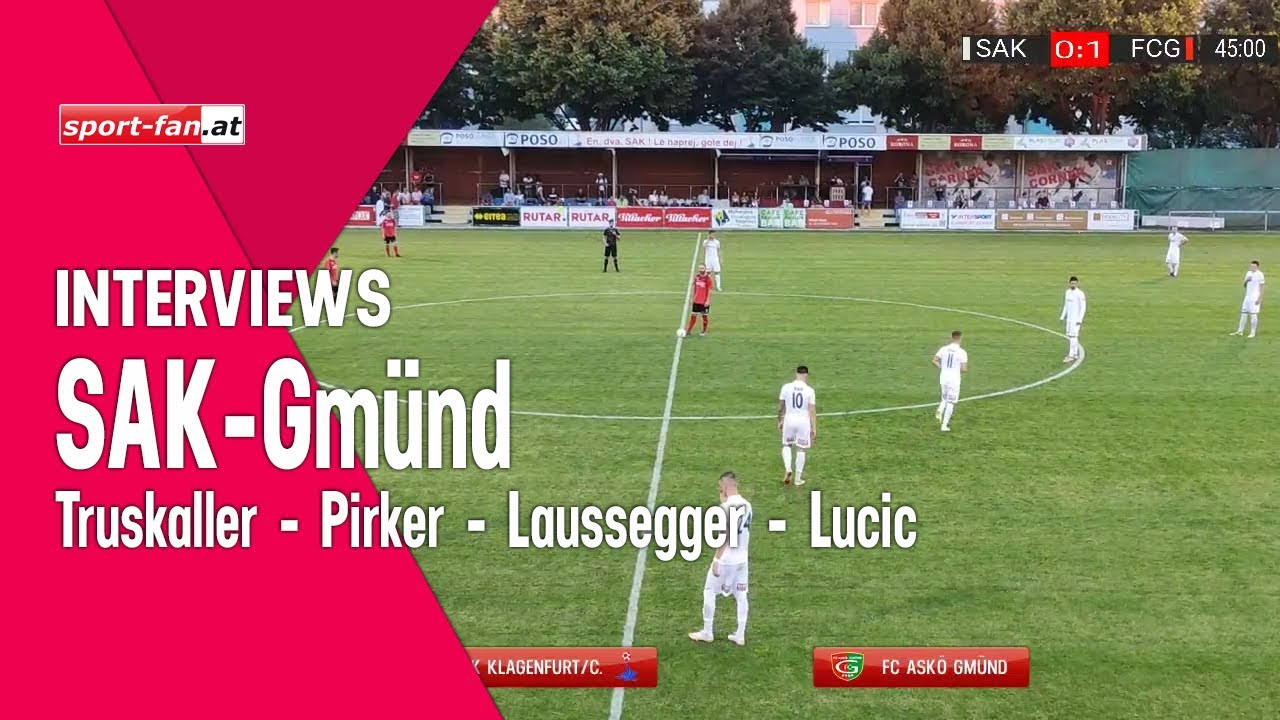 Fußball Live SAK gegen Gmünd - Stimmen und Szenen vom Spiel am 7.August 2020