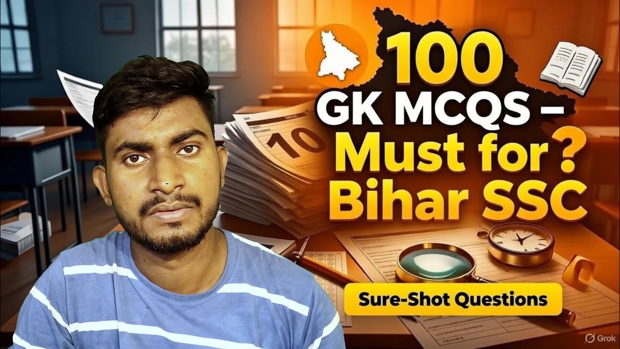 100 GK MCQs Must for Bihar SSC | Sure-Shot Questions | BSSC Inter Level | SSC CGL 2025