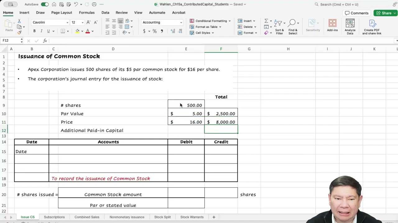 Ch15 Issuing Common Stock