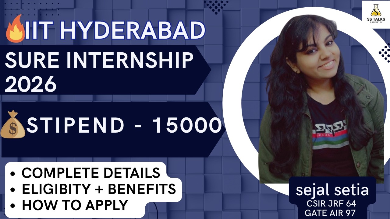 SURE Internship 2026 at  Indian Institute of Technology Hyderabad| MASTERS ONLY|PAID INTERNSHIP#iit