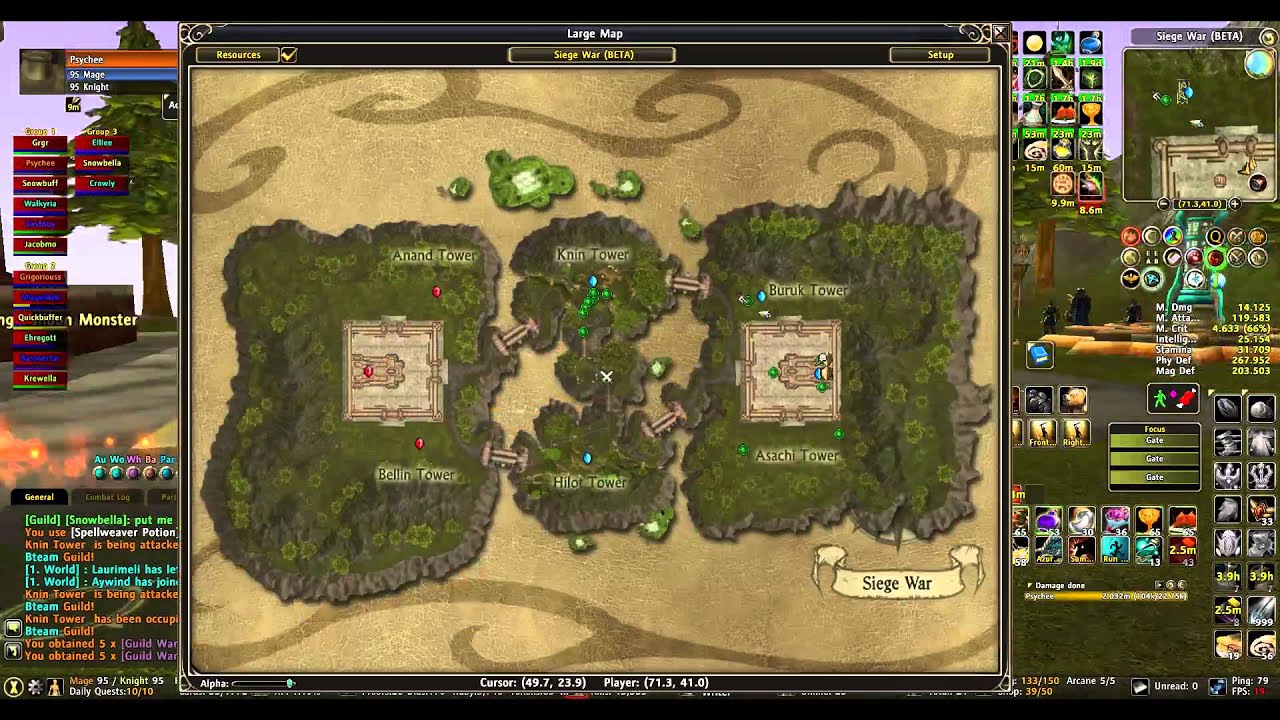 Runes of Magic Siege War Bteam (Erebos) vs Knightshift (Mithras) 2/11/2016