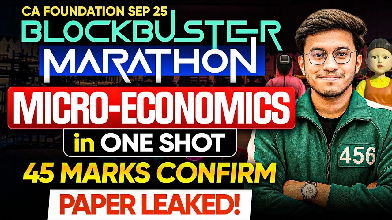 CA Foundation Business Economics 100 Marks (PAPER LEAK) Marathon Sep 25 Jan 26 Aditya Shivhare ICAI