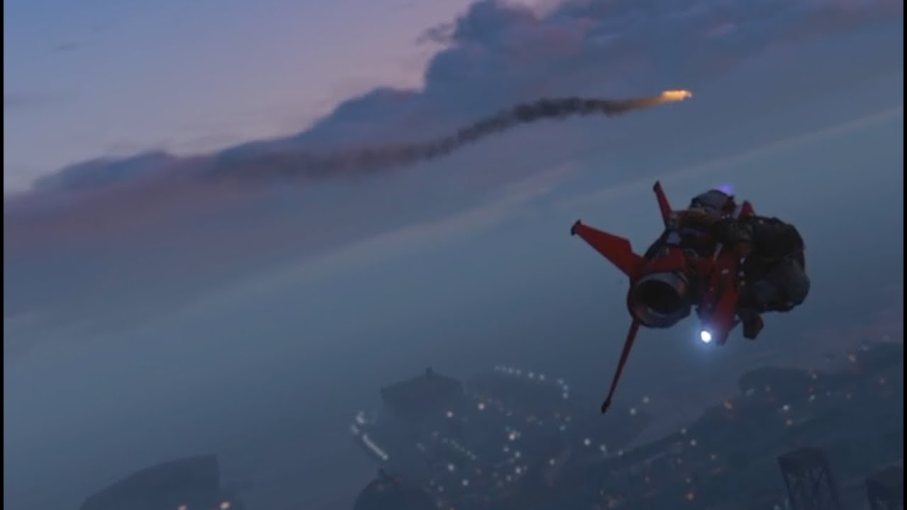 Fighting against a Deluxo griefer with the upside down MK2