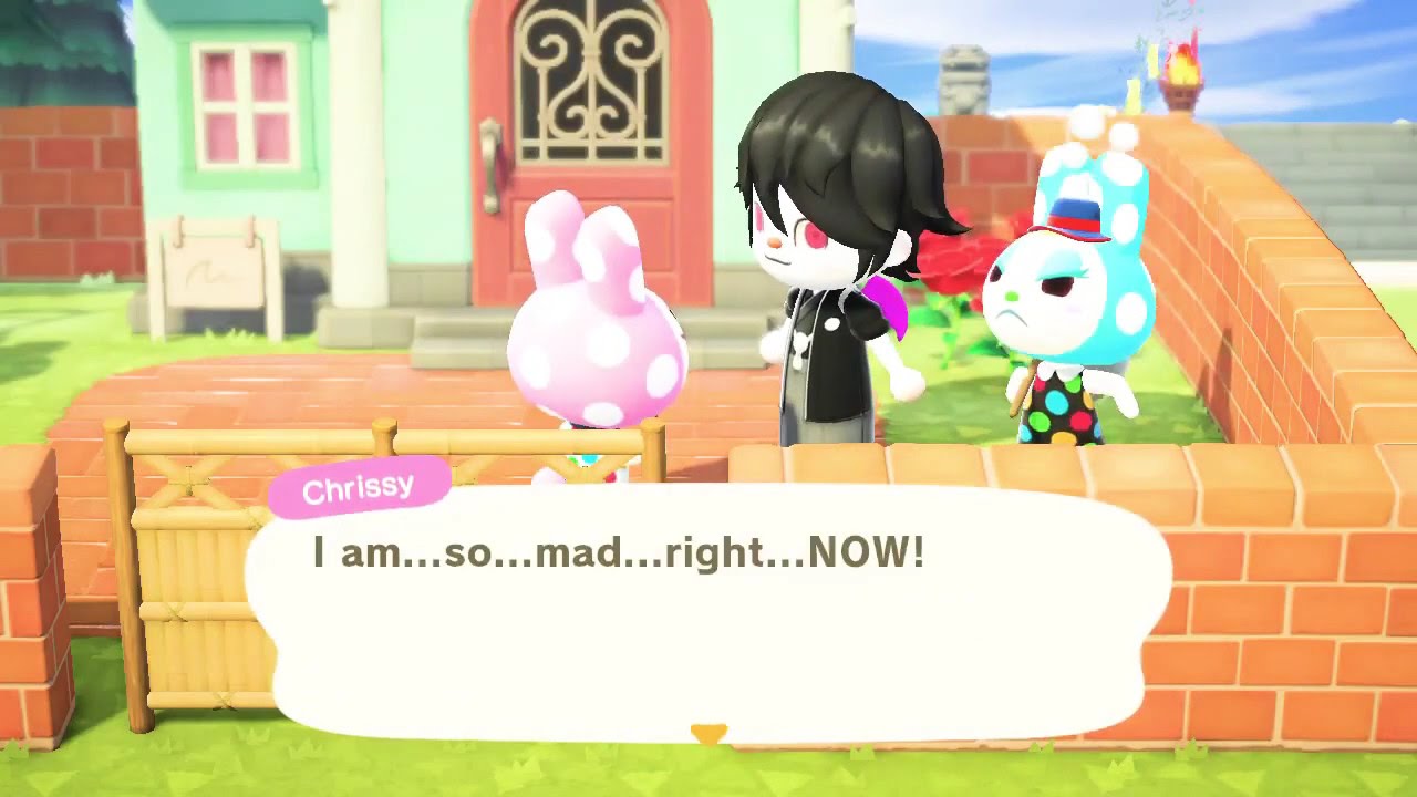 Pissed off Chrissy and Francine in Animal Crossing