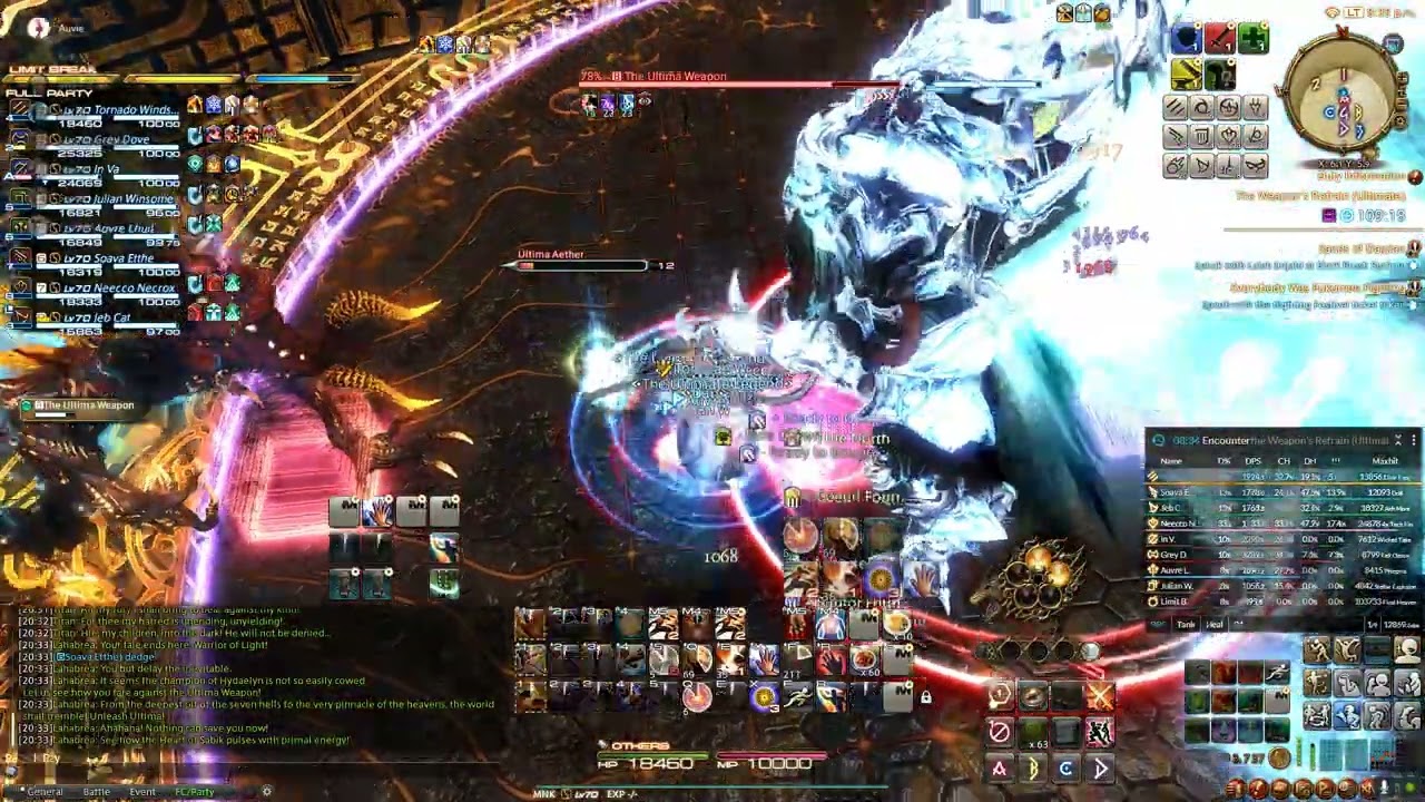 FFXIV Endwalker - UWU (Ultima Weapon Ultimate) MNK POV  (1,862.6 rDPS)