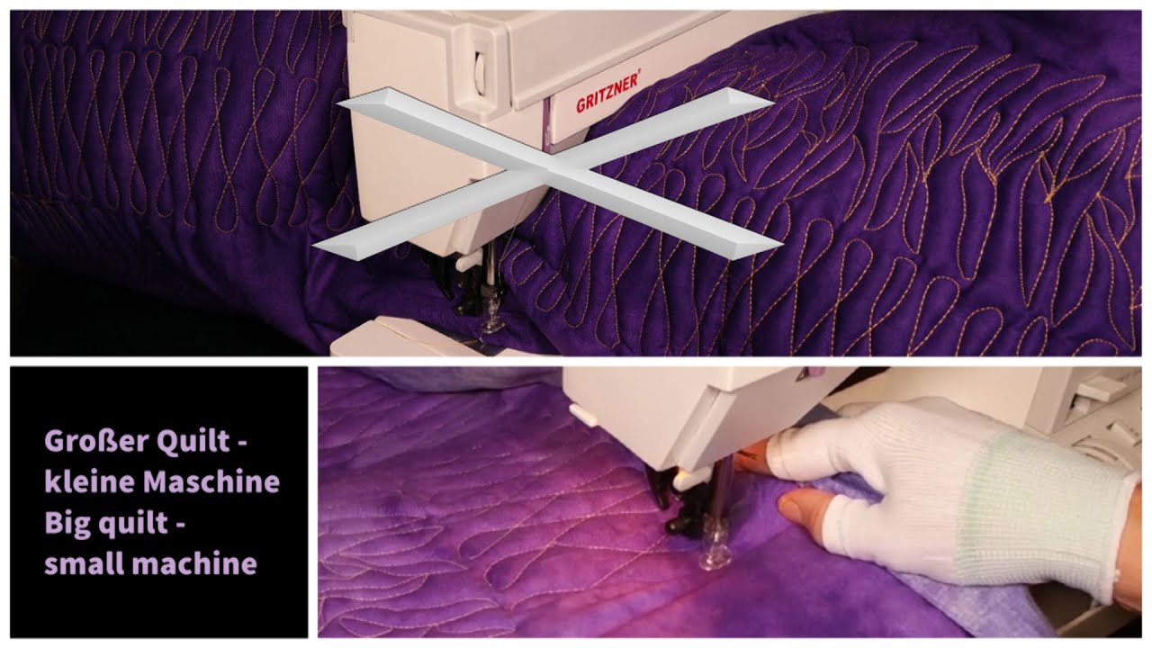 Wie geht quilten auf einer kleinen Maschine? Tutorial How do I quilt a big quilt on a small machine?