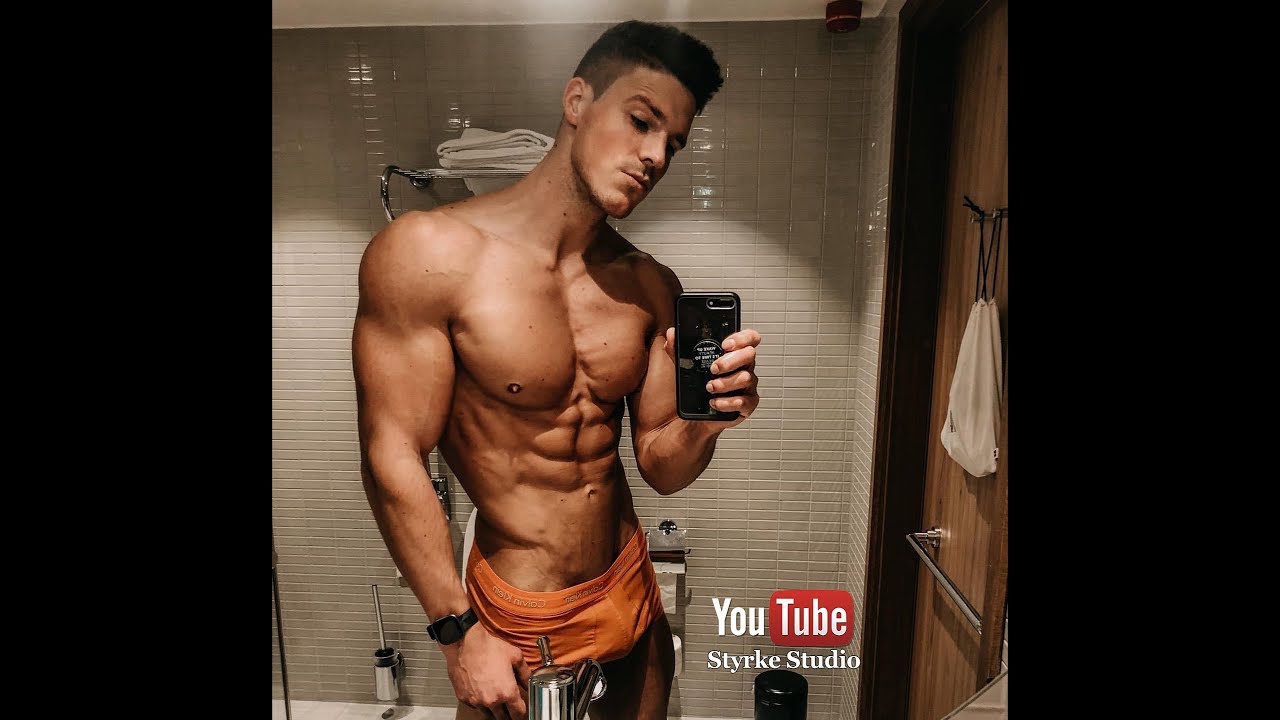 Shredded Fitness Model Muscle Pump Posing Flexing Power Joel Styrke Studio