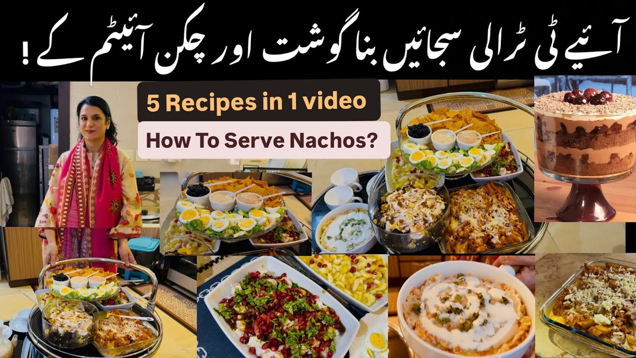 How To Set Tea Trolly | High Tea Item For Vegetarians | No Meat Tea Items | Niliz Cook Book 
