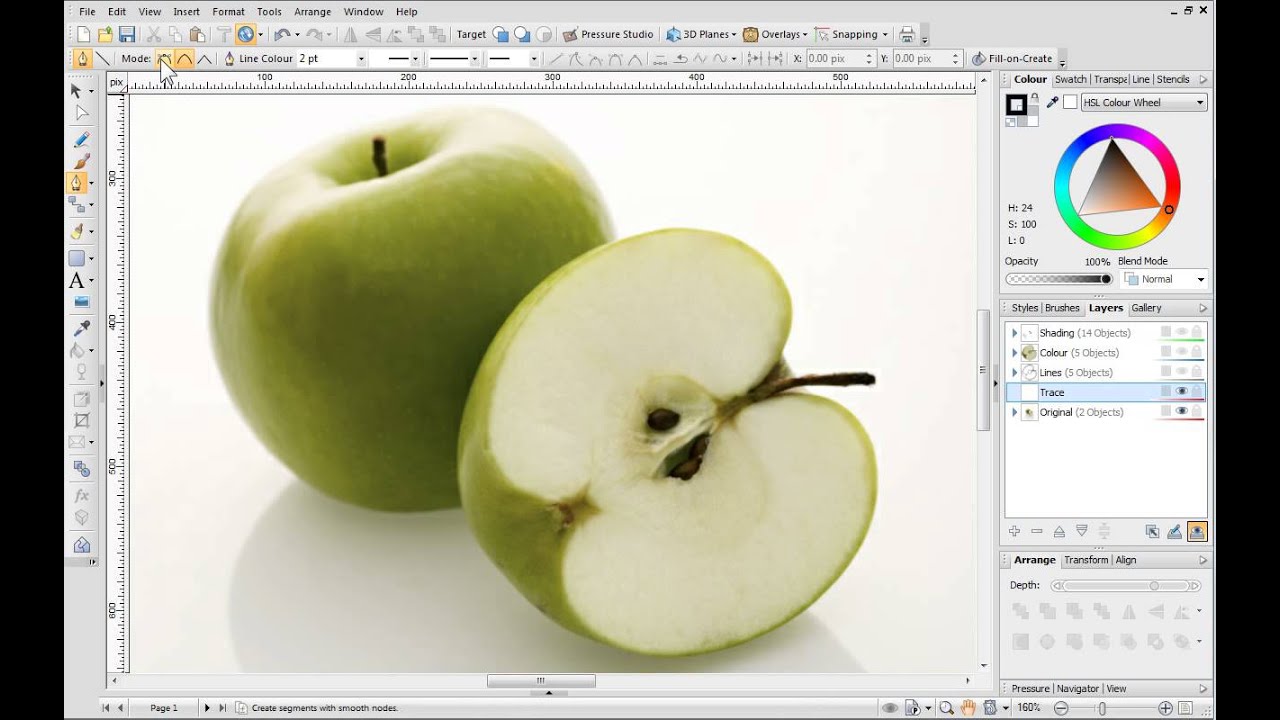 Serif DrawPlus X6/X8 Tutorial - Pen and Pencil Drawing