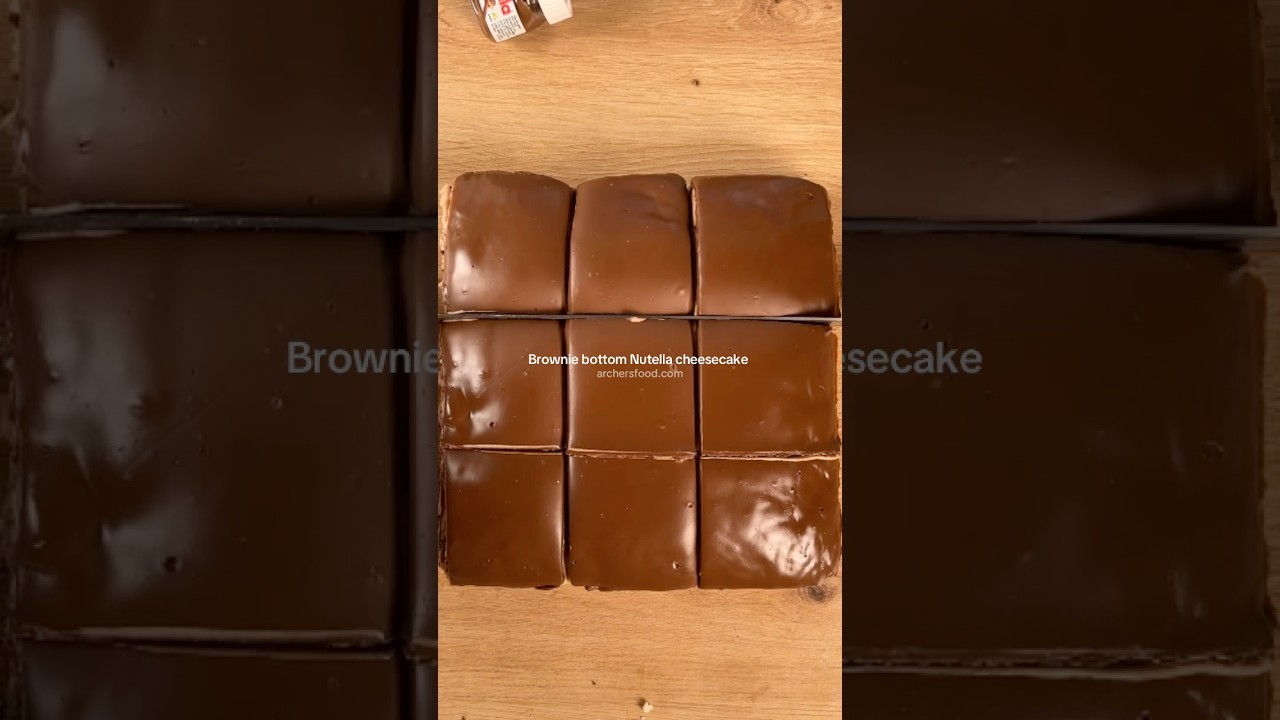 Brownie bottom Nutella cheesecake