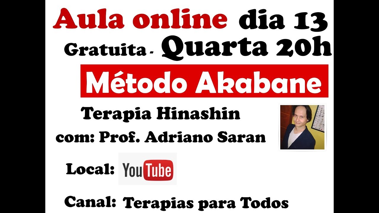 Aula de Acupuntura Japonesa do Método Akabane ou Terapia Hinashin