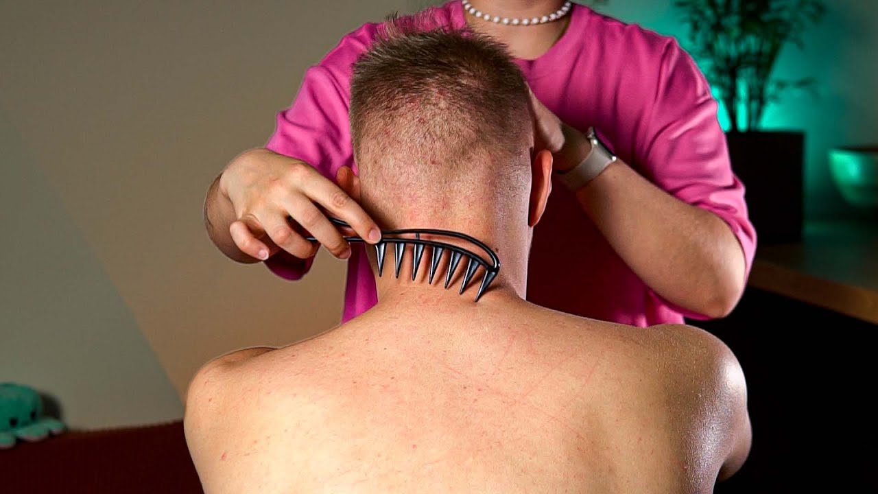 ASMR - Tension Relief: Back & Scalp Tracing, Scratching (No Talking)