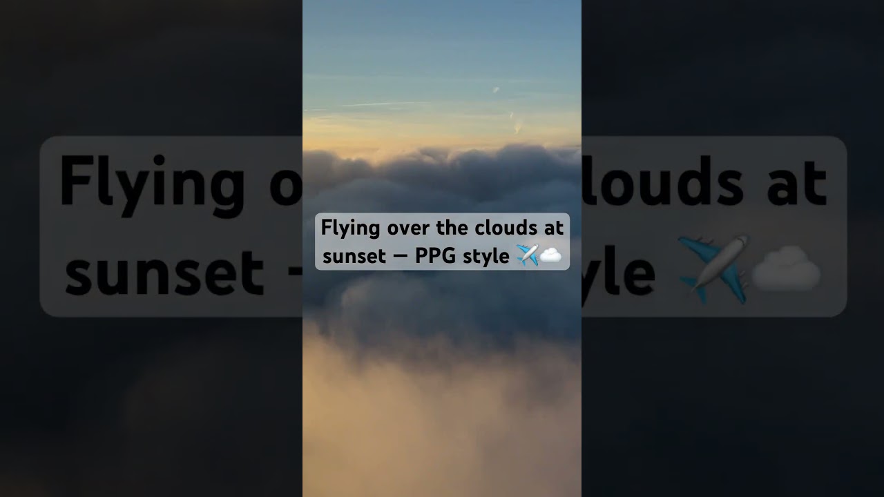 Ever wondered what it feels like to fly above the clouds? #aboveclouds #sunsetshorts #ppglife