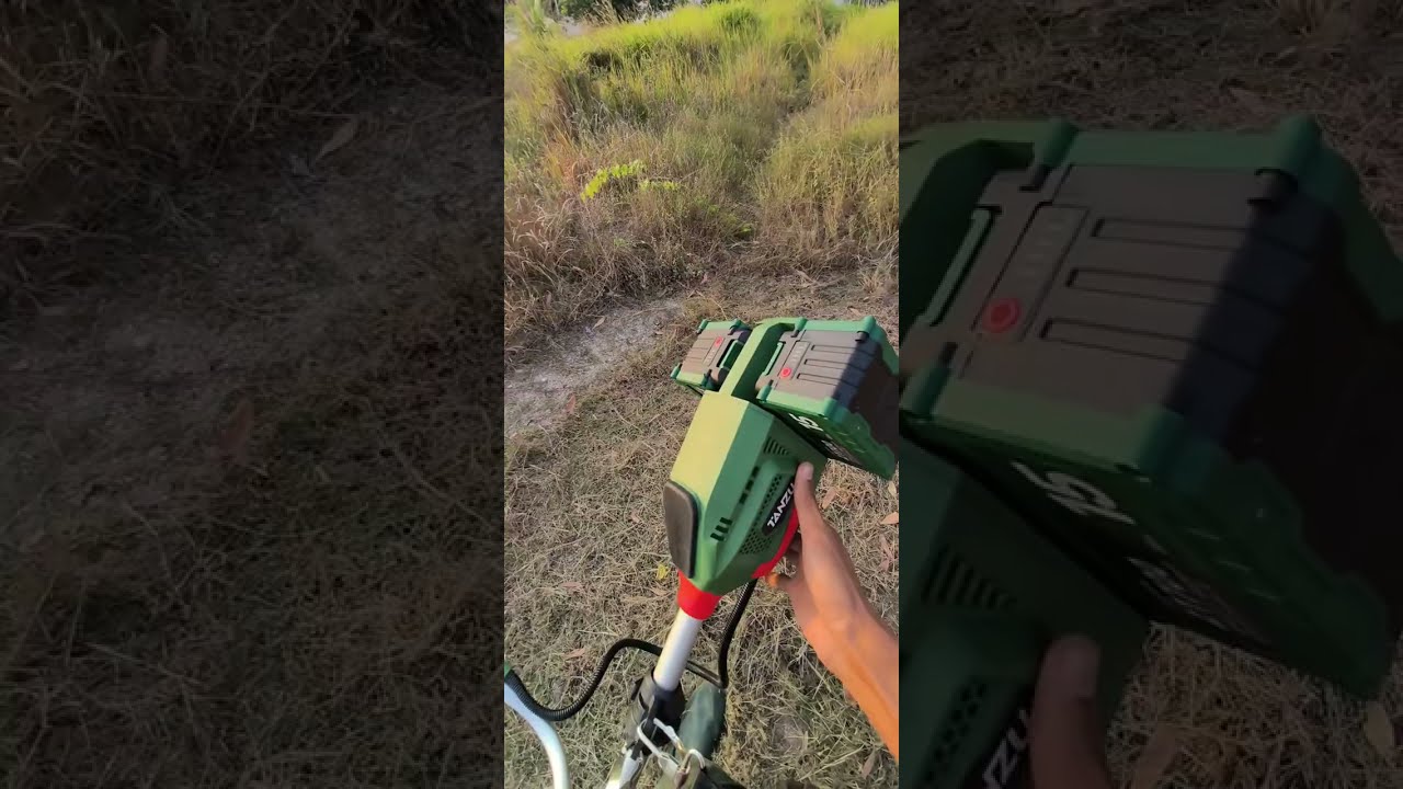 Mesin Rumput Tanzu 42V dual battery. Live review. Kali ni guna bilah 12 Inci