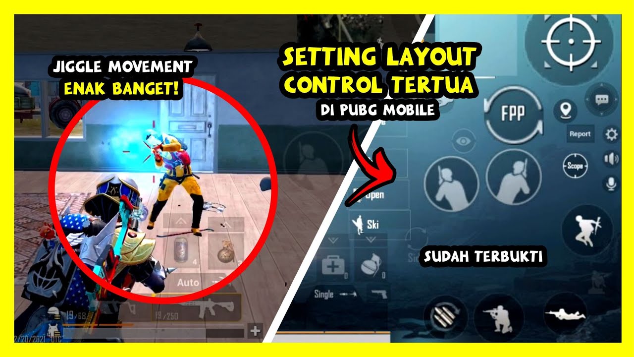 JIGGLE MOVEMENT PAKAI SETTING LAYOUT CONTROL TERTUA | NGOCEH PUBG MOBILE