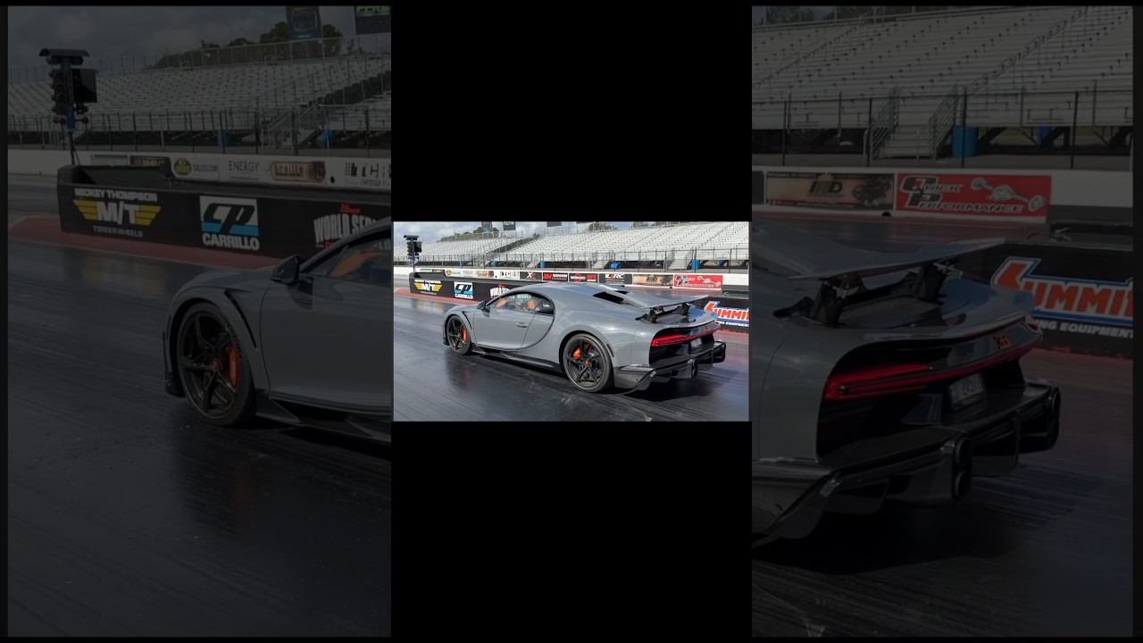 Bugatti Chiron Super Sport на дистанции 1/4 мили за 9,0 и 9,1 секунды на скорости 158,8 миль/ч #b...
