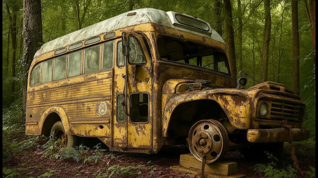I Bought an Abandoned 1962 Ford School Bus Full of Snakes for 40 Years  ASMR Restoration
