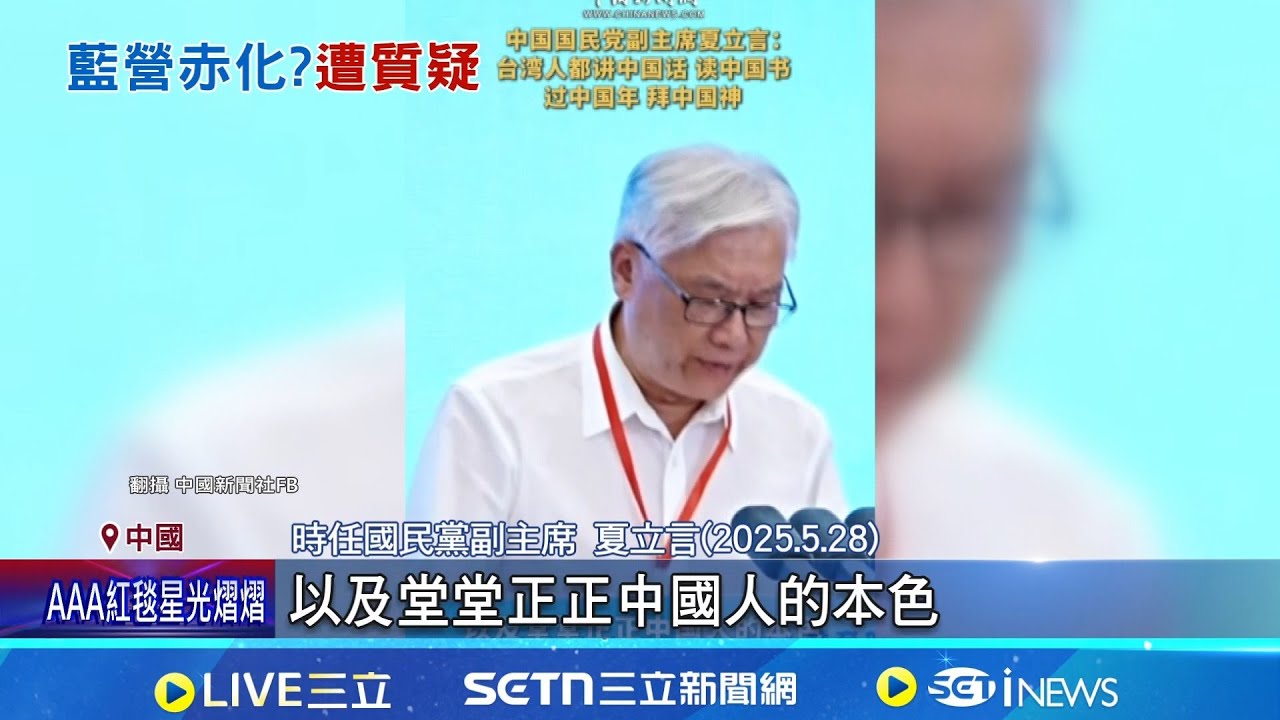 國民黨整黨赤化? 夏立言赴中喊