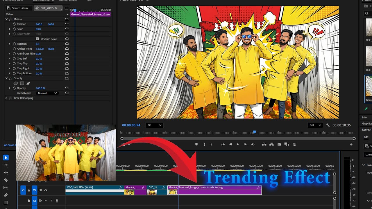 Trending AI Effects on a Wedding Teaser
