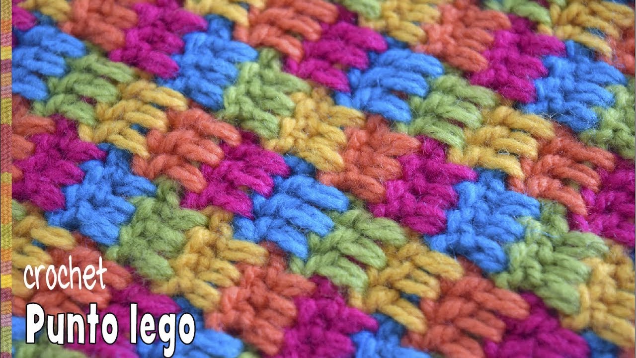 Punto lego tejido a crochet / Tejiendo Perú