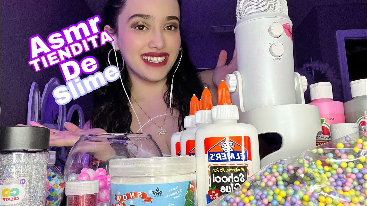 ASMR - ROLE ~ PLAY VENDEDORA DE SLIME / TIENDITA DE SLIME ESTILO BUFFET/ SONIDOS RELAJANTES / SLEEP