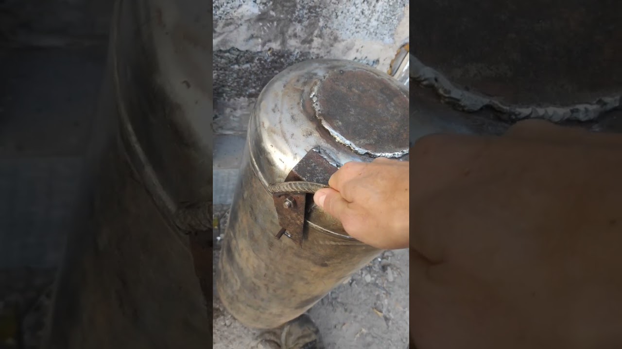 Печка из газового баллона в мастерскую / гараж #печка #гараж #буржуйка #diy #мастерская