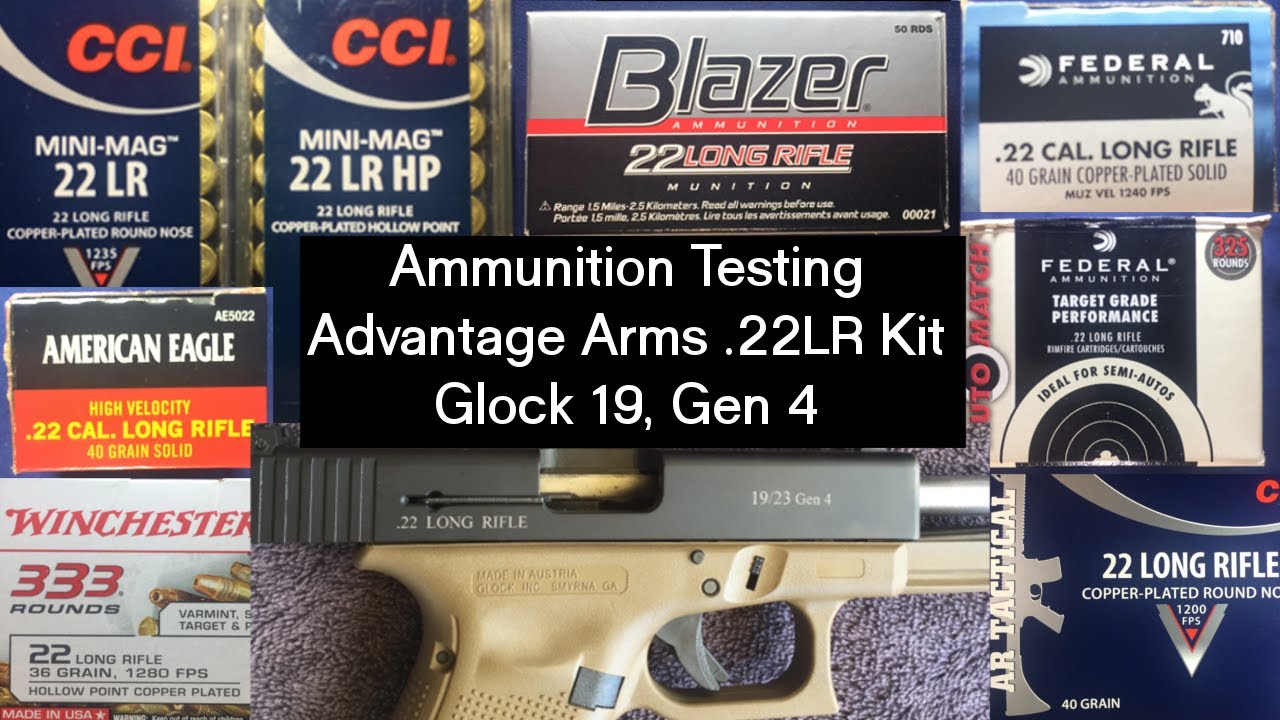 Ammo Test #1 - Advantage Arms .22LR Conversion Kit (Glock 19, Gen4)