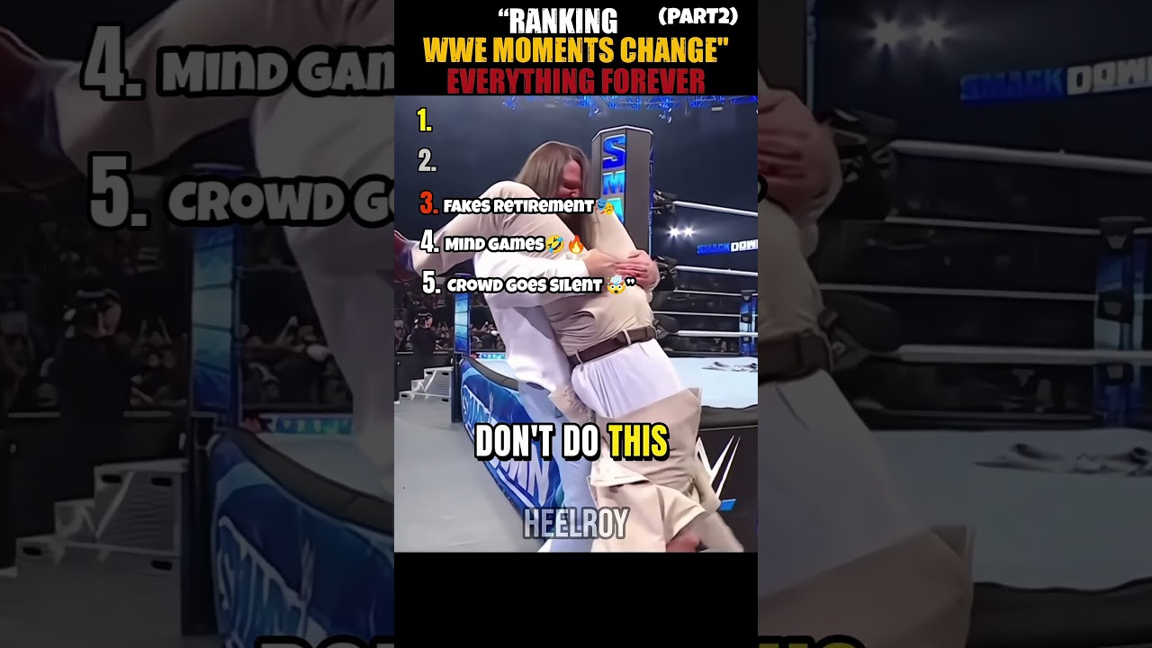 Ranking Top 5 WWE Moments That Changed Everything Forever #wwe #wwefan #netflix #shocking #wrestling