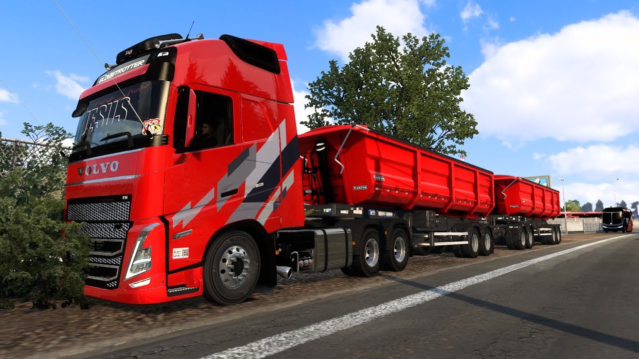 VOLVO FH16 NO BITREM CACAMBA TOMBOU NA CURVA ETS 2 1.58