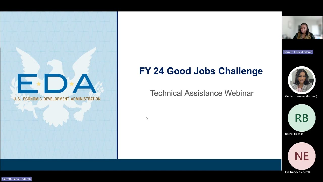 FY24 Good Jobs Challenge Technical Assistance Webinar