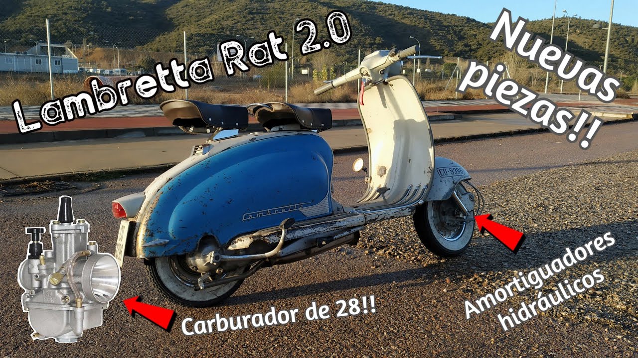 Lambretta Rat 2.0 - Montamos amortiguadores hidráulicos y un carburador de 28mm