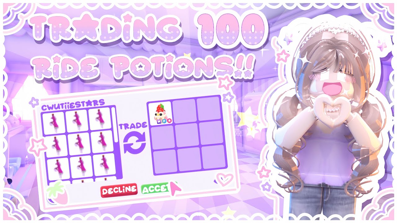 ₊˚⊹ ᰔ ⭑ Обмен 100 зелий для езды!! {Adopt Me}