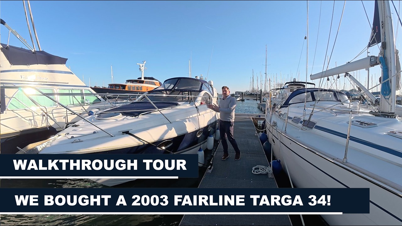 We bought a boat! Walkthrough Tour - Fairline Targa 34 will be enjoying lots of upgrades then sold!
