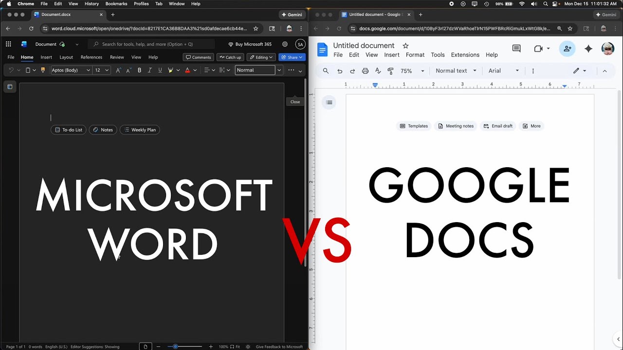 Microsoft Word против Google Docs в 2025 году! (Что лучше?) (Обзор)