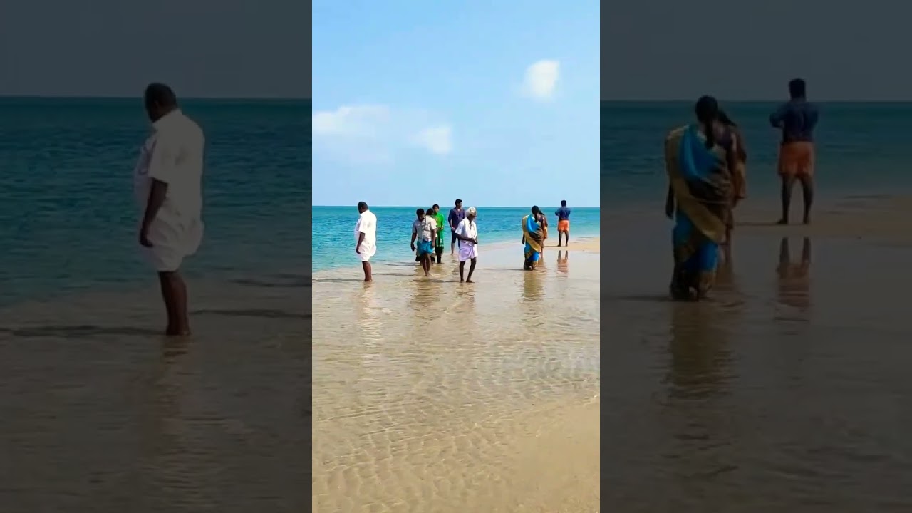 Oceans don't mix | two color meet at the point of mid ocean #Dhanushkodi #Indian #Ocean