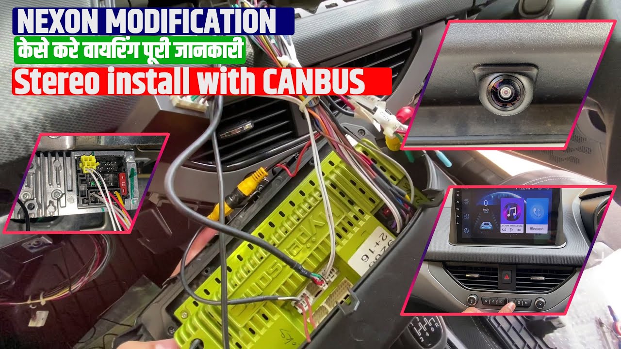 TATA Nexon Stereo Install with Canbus full Wiring Details and Installation fitting