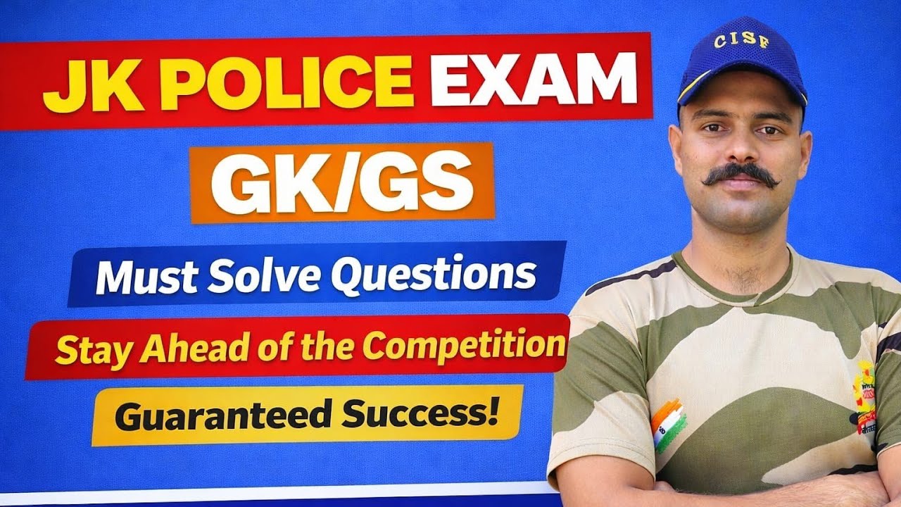 JK Police 2026 Preparation | Important GK GS 