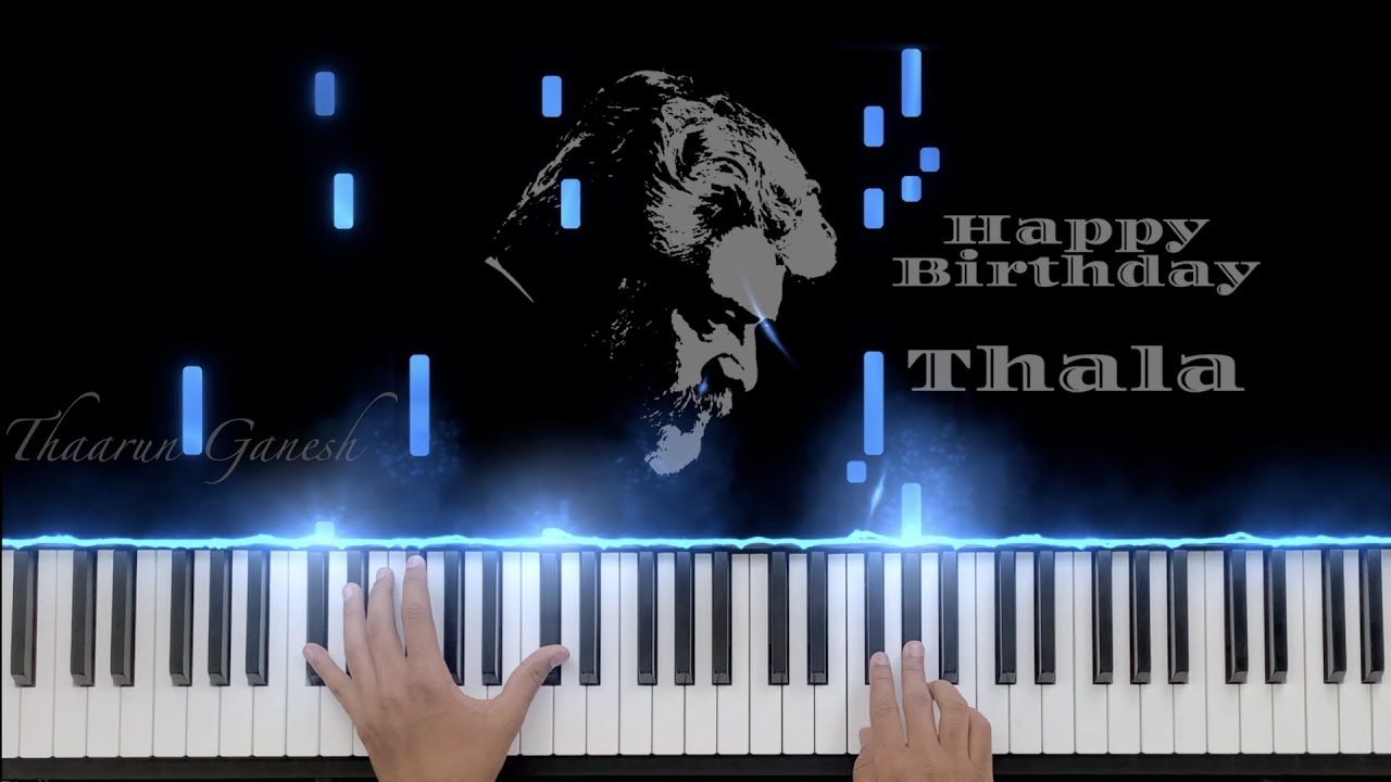 Ajith 50th Bday | Enna Solla Pogirai X Sollamal Thottu Sellum Thendral | Piano Cover- Thaarun Ganesh