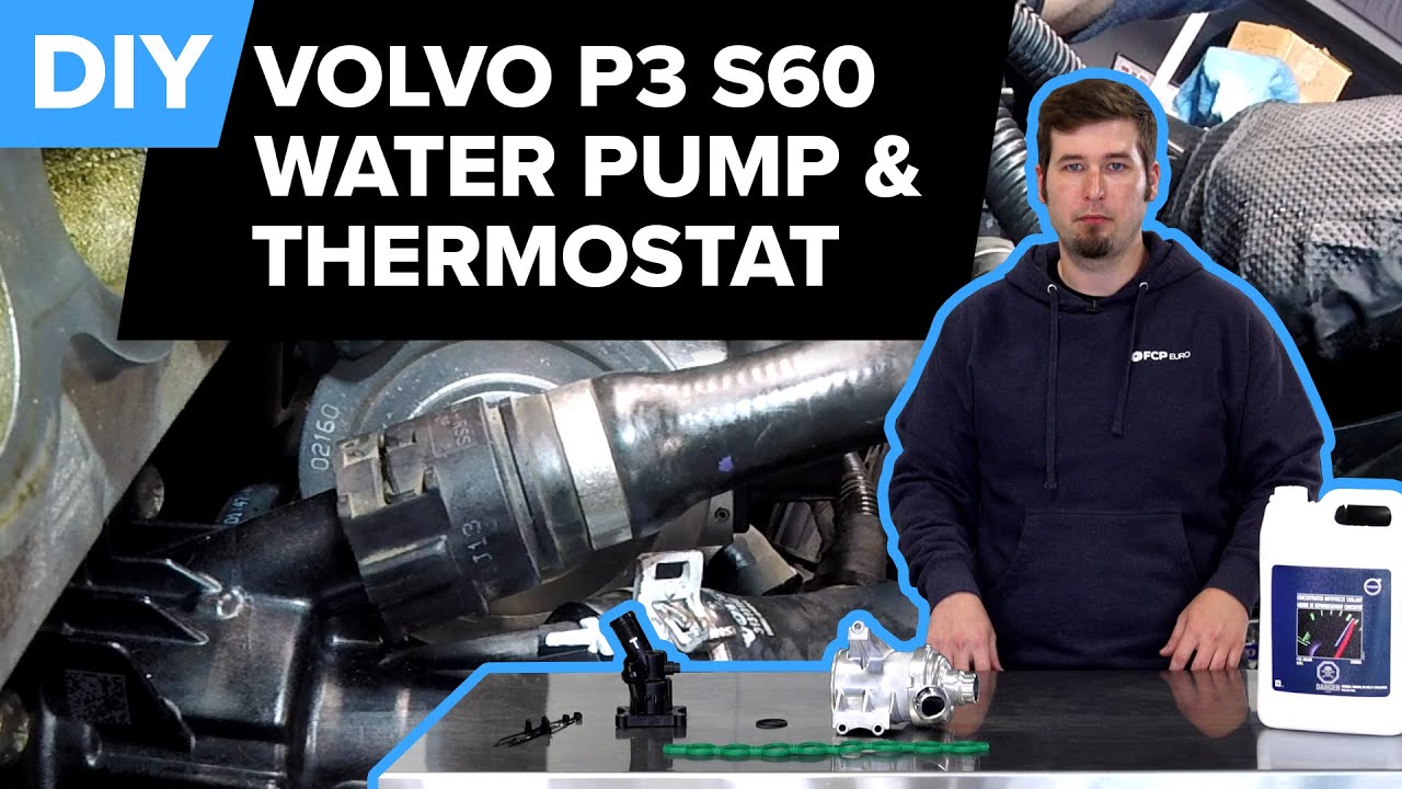 Замена водяного насоса и термостата Volvo S60 своими руками (Volvo P3 2015-2019 - S80, V70, XC70,...