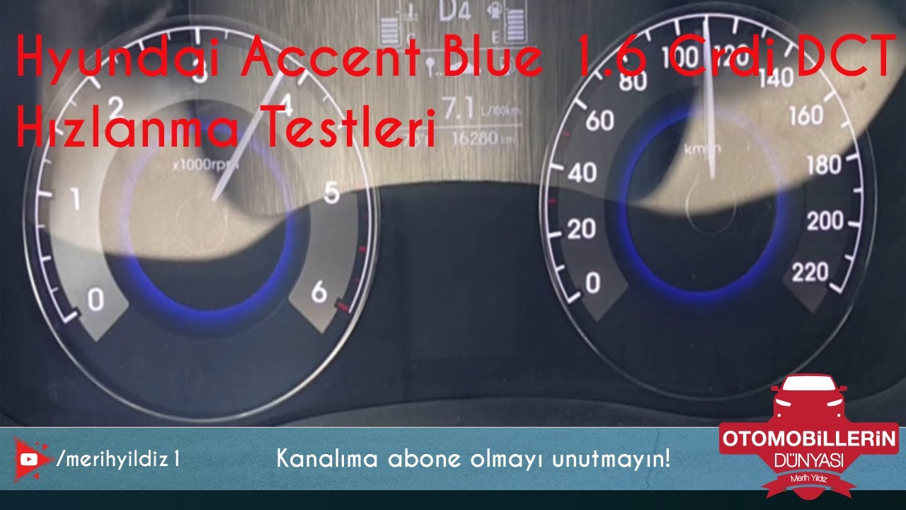 Hyundai Accent Blue 1.6 Crdi DCT Hızlanma