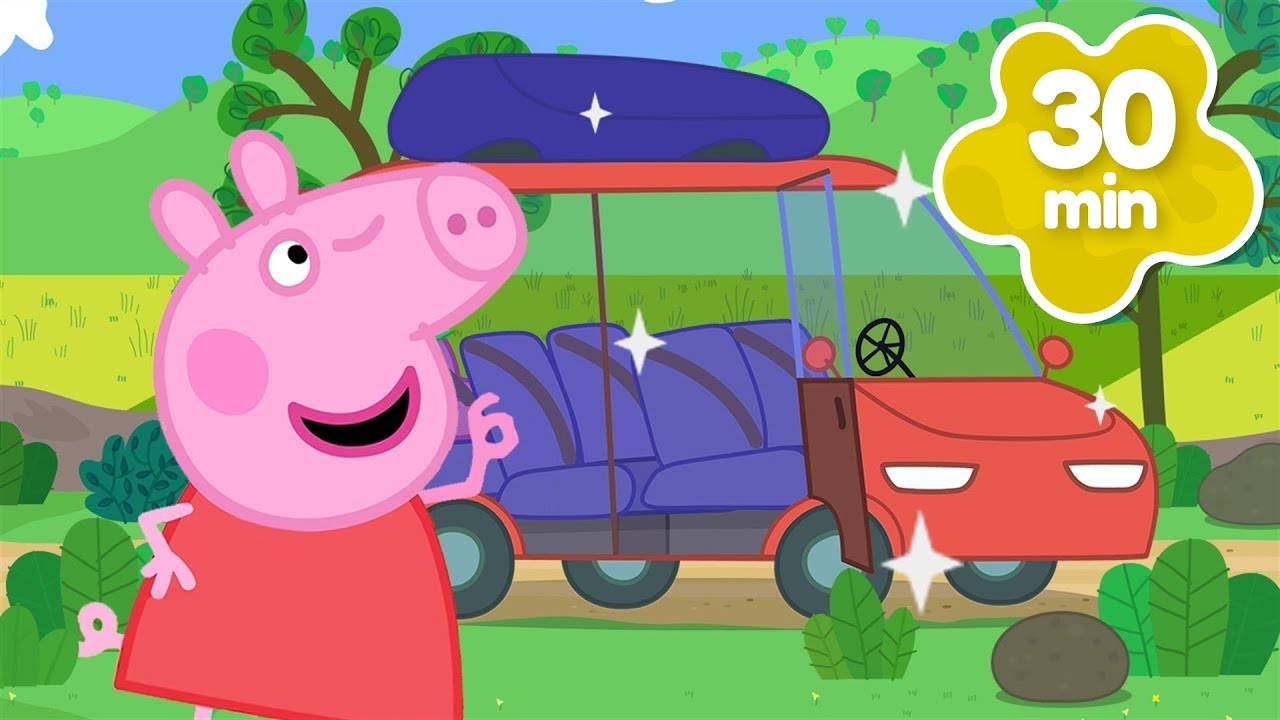 O NOVO carro da família da Peppa! 🚗 Novos lugares divertidos 🌳 Peppa Pig Português Brasil